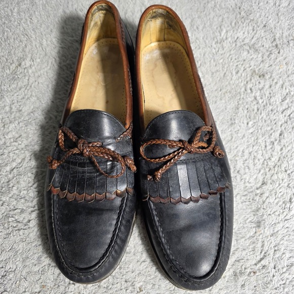 Allen Edmonds Woodstock Leather Kiltie Braided Tassel Loafers Shoes 14 B USA VTG main image 9